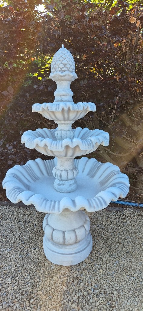Beton fontein, 3 schaal, Tuin en Terras, Ophalen, Nieuw, Beton, Overige typen