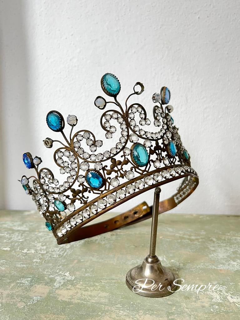 Per Sempre, Zeldzame Turquoise XL Religieuze Kroon, Ophalen