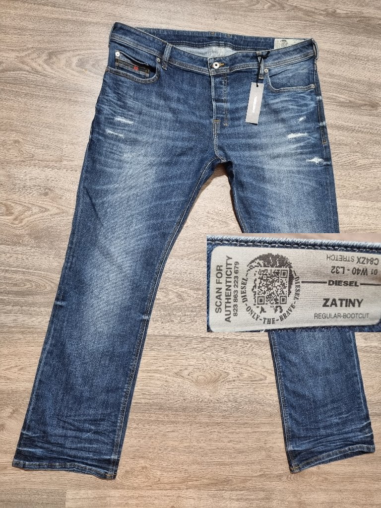 - NIEUWE - Diesel ZATINY W40 L32 * 40x32 #Vintage #Bootcut, Diesel, Blauw, Diesel, Nieuw