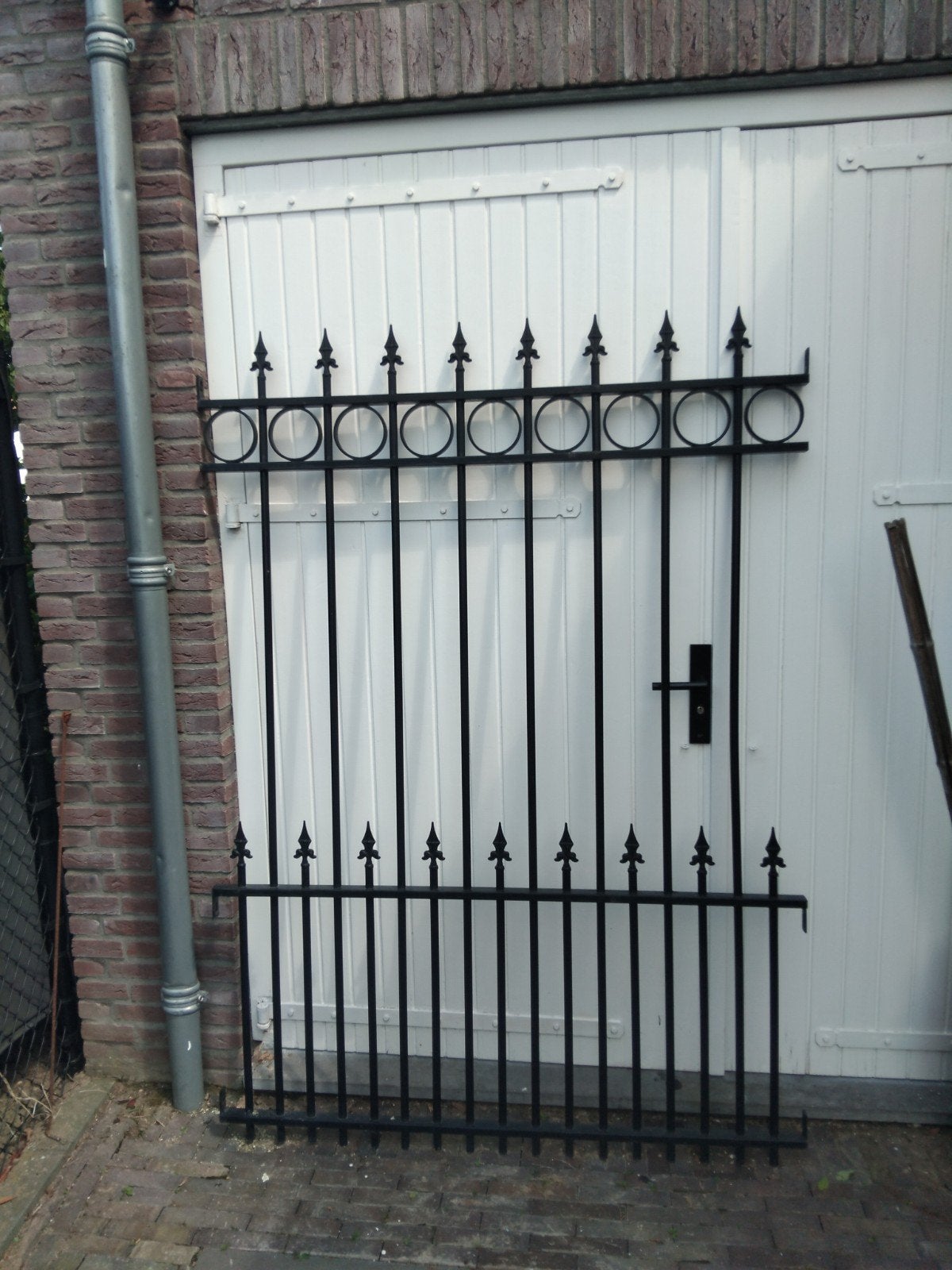 Sierhekwerk 145x202 cm - Zwart metaal, Tuin en Terras, Ophalen, IJzer, Sierhekwerk, Met poort