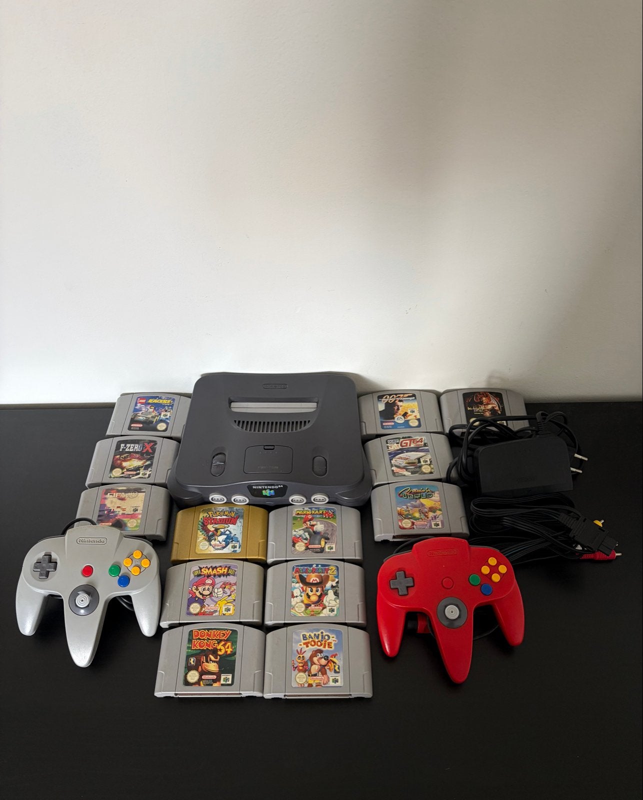 Nintendo 64 Console met 2 Controllers en 13 Games, Spelcomputers en Games, Spelcomputers | Nintendo 64, Gebruikt, Met 2 controllers