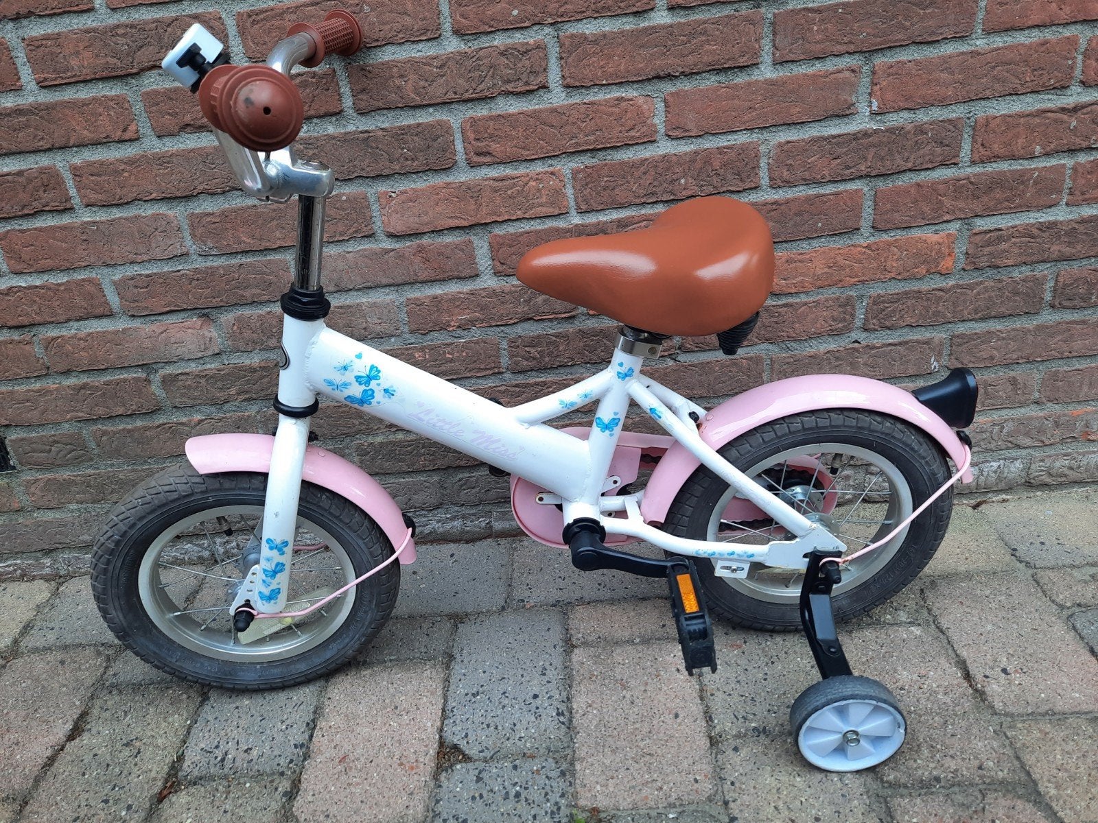 Kinderfiets 12inch Little  Miss met zijwielen, Ophalen, Zo goed als nieuw, 14 inch of minder, Little Miss