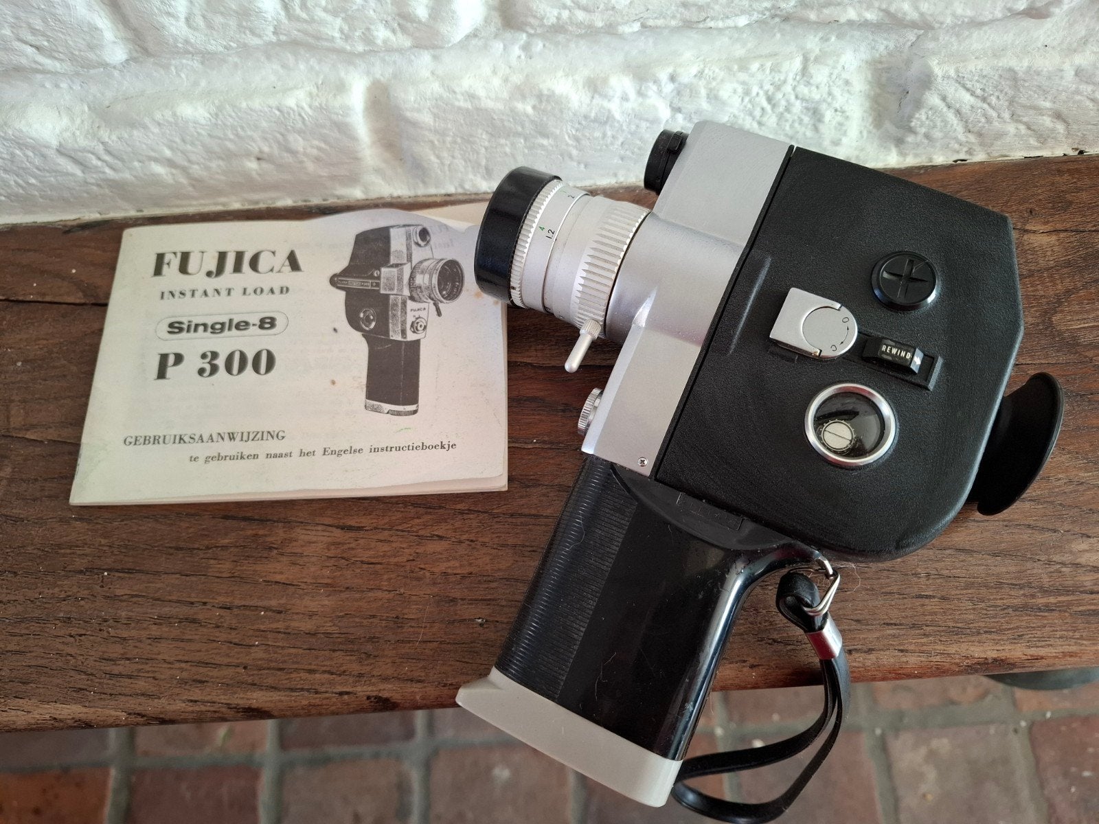 T)Vintage, werkende Fujica Single-8 P300 analoge filmcamera., Ophalen of Verzenden, 8mm, Camera