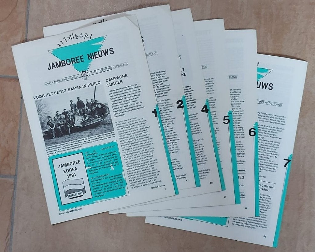 scouting Jamboree 1991 Korea JAMBOREE NIEUWS Ned. Contingent, Ophalen of Verzenden, Zo goed als nieuw, Boek of Tijdschrift