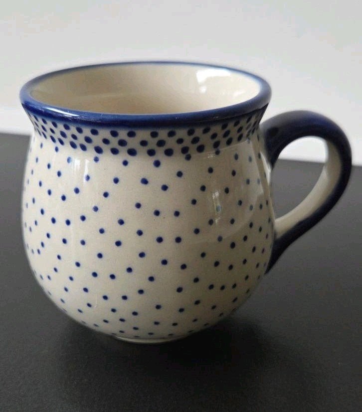 Bunzlau Castle Boerenmok 240ml - Fine Dot Pools Keramiek, Ophalen of Verzenden, Nieuw, Keramiek, Mok
