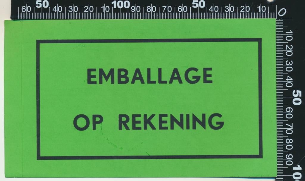 Sticker: Emballage op rekening, Ophalen of Verzenden, Zo goed als nieuw, Bedrijf of Vereniging