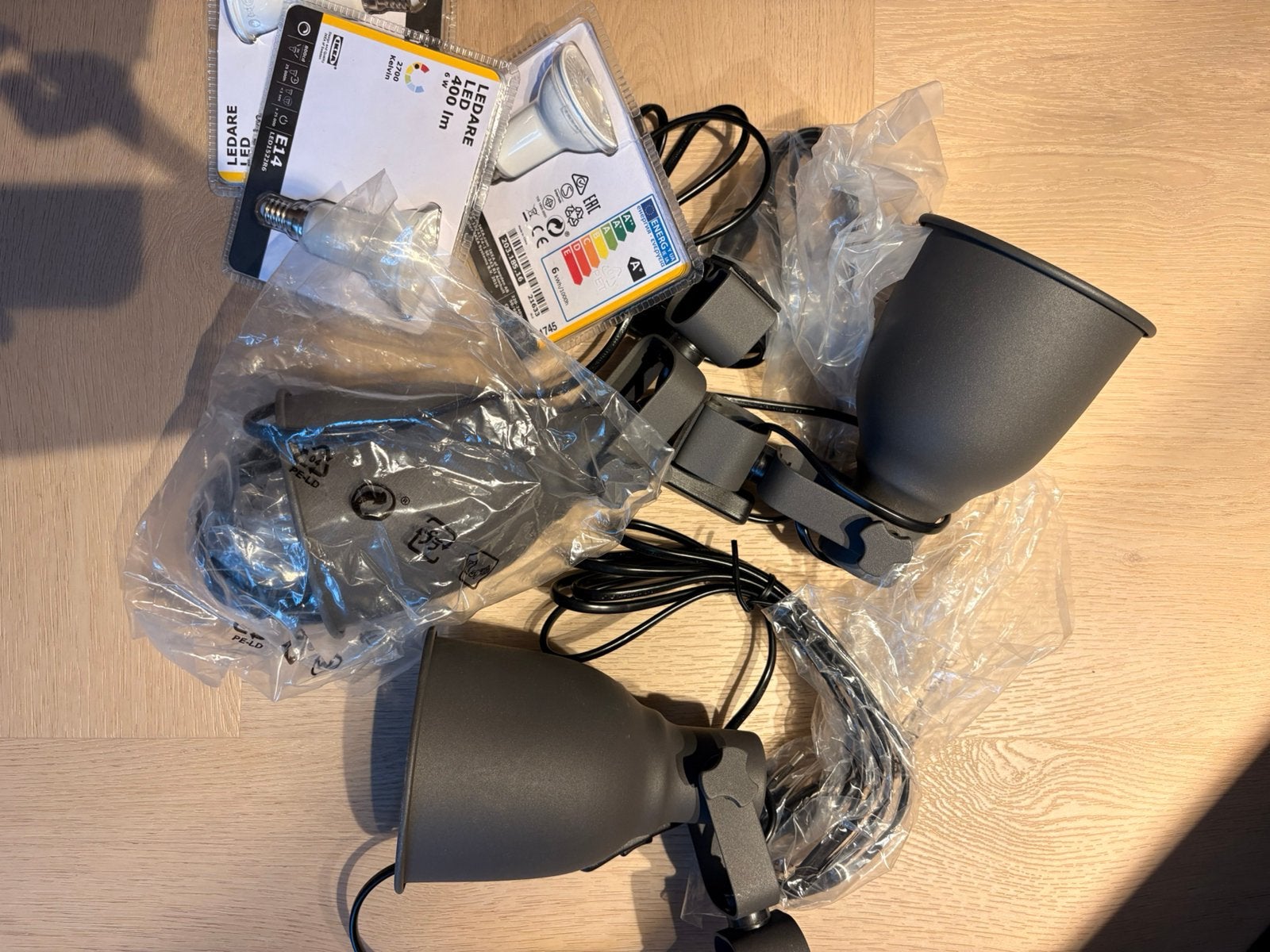 3x ikea spots, Met schakelaar, Zo goed als nieuw, Metaal, IKEA