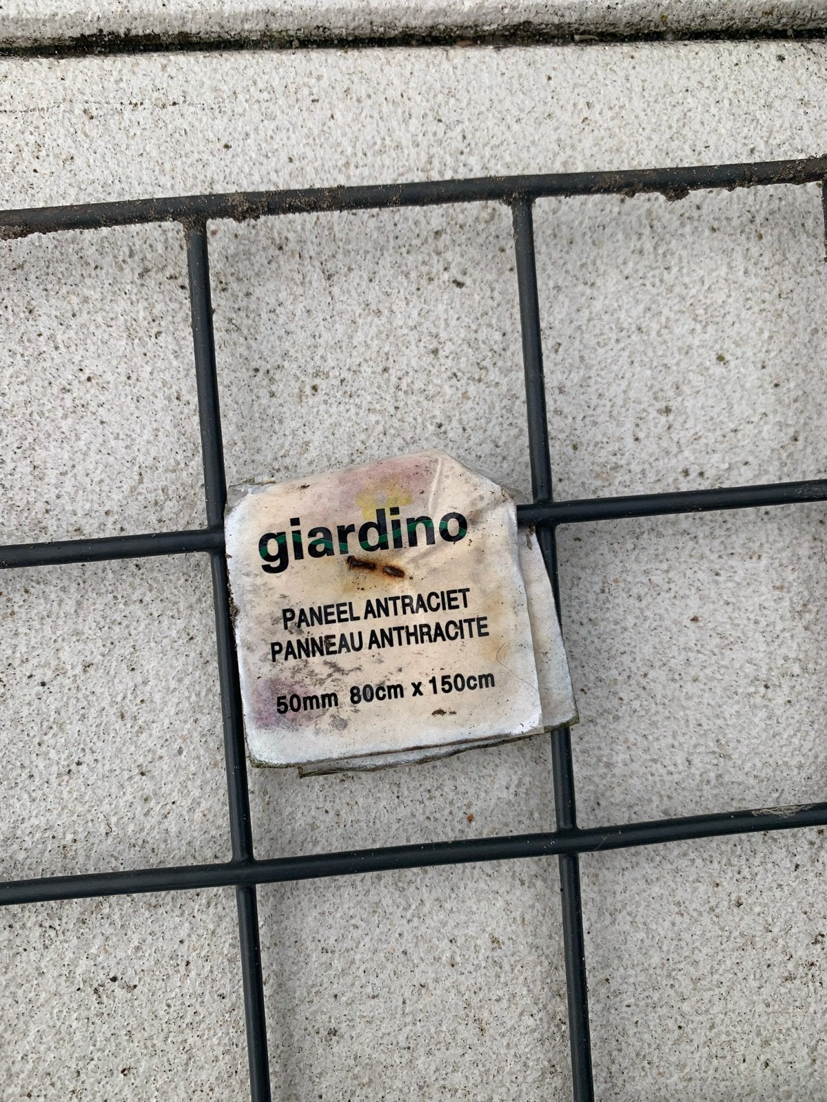 Giardino Gaaspaneel Antraciet 80x150cm (4 stuks), Ophalen, Gebruikt, IJzer, Gaashekwerk