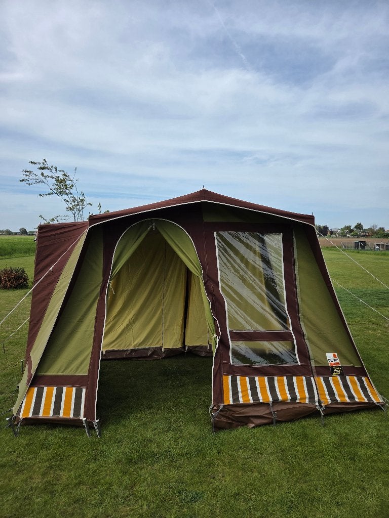 Retro tent voor 4 personen De Wit/Terka tents, Caravans en Kamperen, Tenten, Ophalen, Gebruikt, Tot en met 4