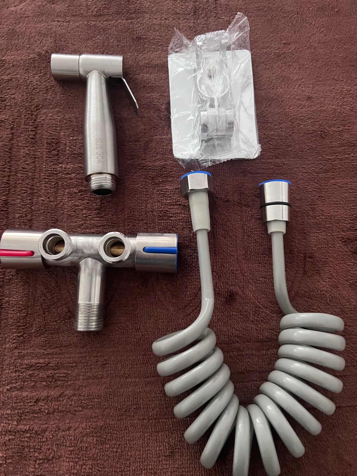 Bidet Sproeier Set RVS - Toilet Douche met Flexibele Slang, Doe-het-zelf en Verbouw, Sanitair, Ophalen of Verzenden, Nieuw, Rvs