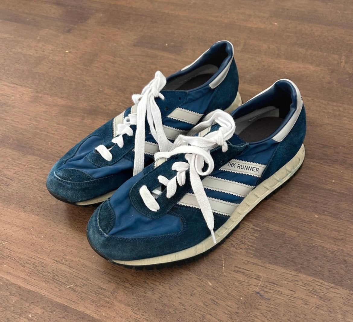 Adidas TRX Runner Vintage Jaren 80 Sneakers Schoenen Nike, Blauw, Ophalen of Verzenden, Sneakers of Gympen, Zo goed als nieuw