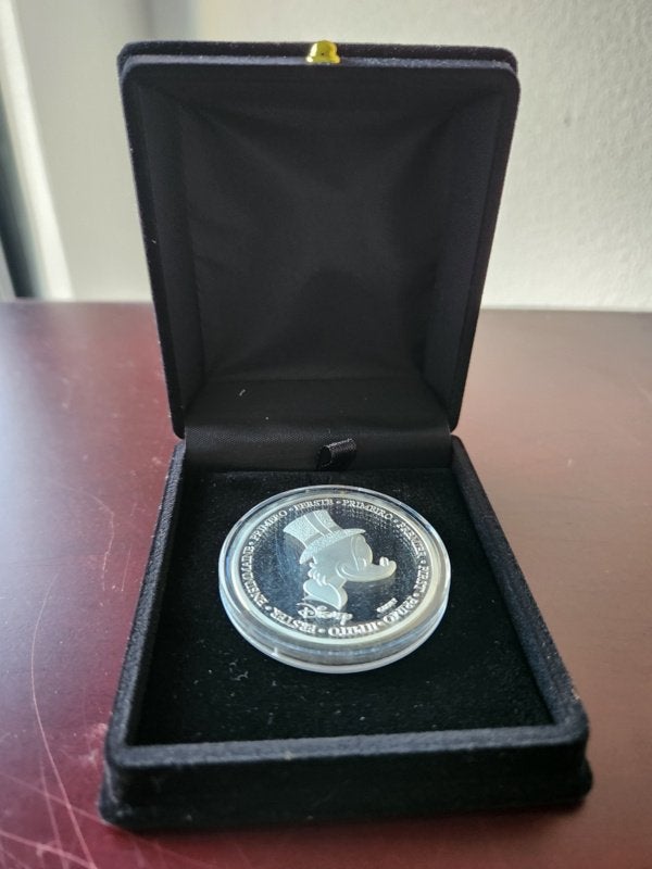 Walt Disney Dagobert Duck Eerste Euro Zilver Munt, Ophalen, Donald Duck, Zo goed als nieuw, Overige typen