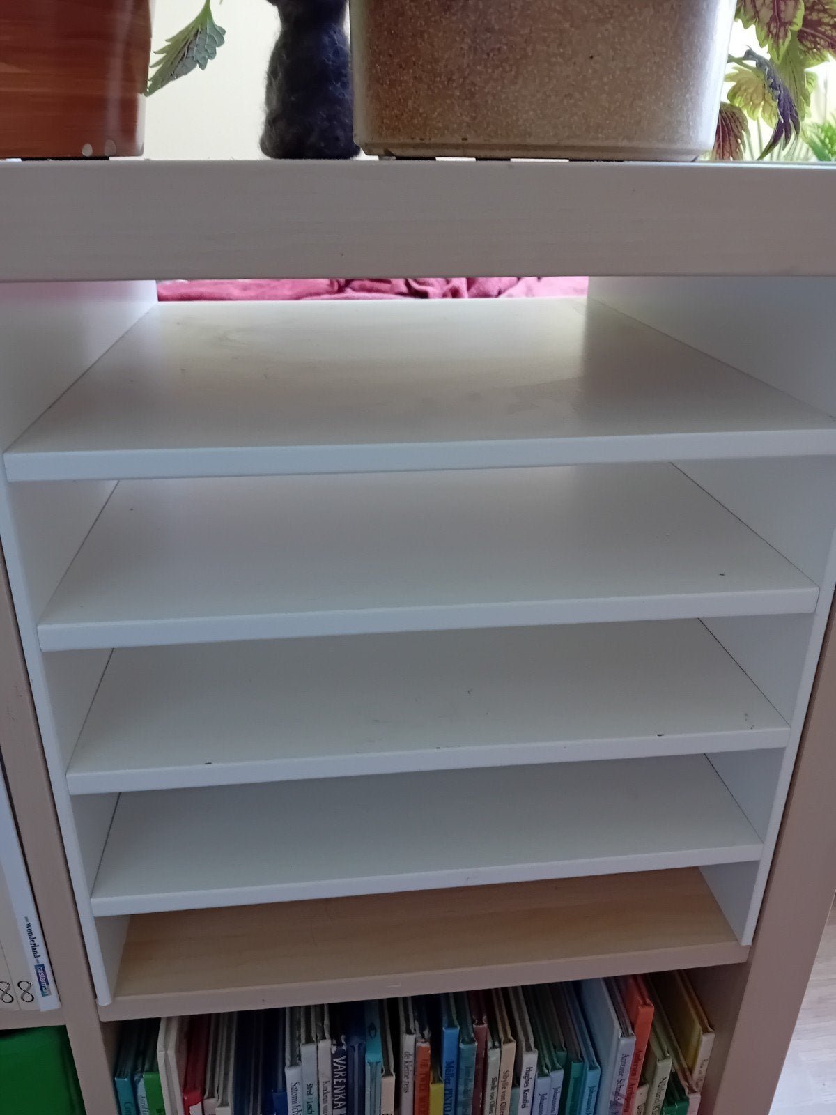 Kallax inzet 4 planken (vakkenkast ikea), Huis en Inrichting, Ophalen, Minder dan 50 cm, Gebruikt, Minder dan 100 cm
