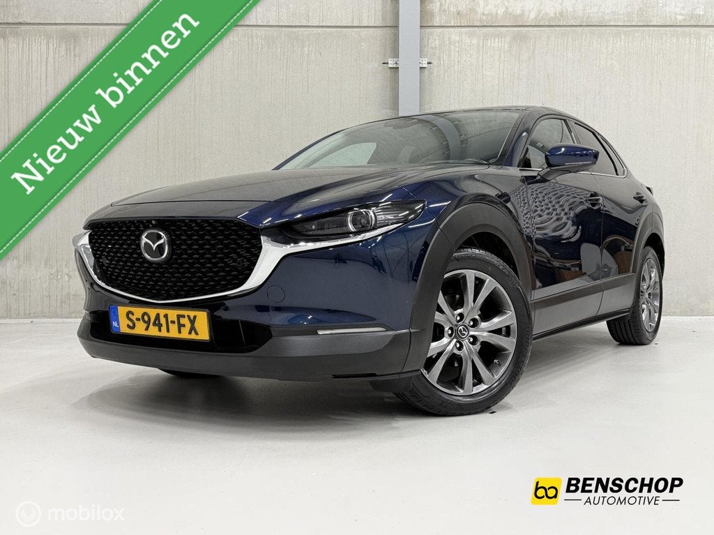 Mazda CX-30 2.0 e-SkyActiv-G M Hybrid Luxury Leer Carplay Bo, Auto's, Mazda, Bedrijf, Te koop, CX-30, ABS, Achteruitrijcamera