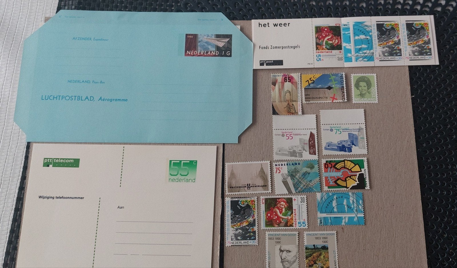 Postzegelverzameling Nederland 1990 - Zomerzegels, Van Gogh, Postzegels en Munten, Ophalen of Verzenden, Na 1940, Postfris