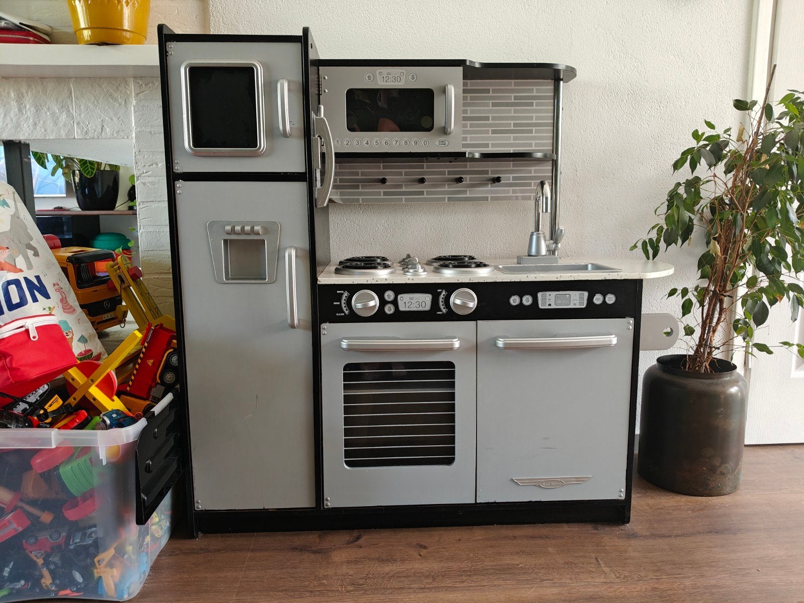 Grote houten speelgoedkeuke, Ophalen, Gebruikt, Hout, Speelkeuken
