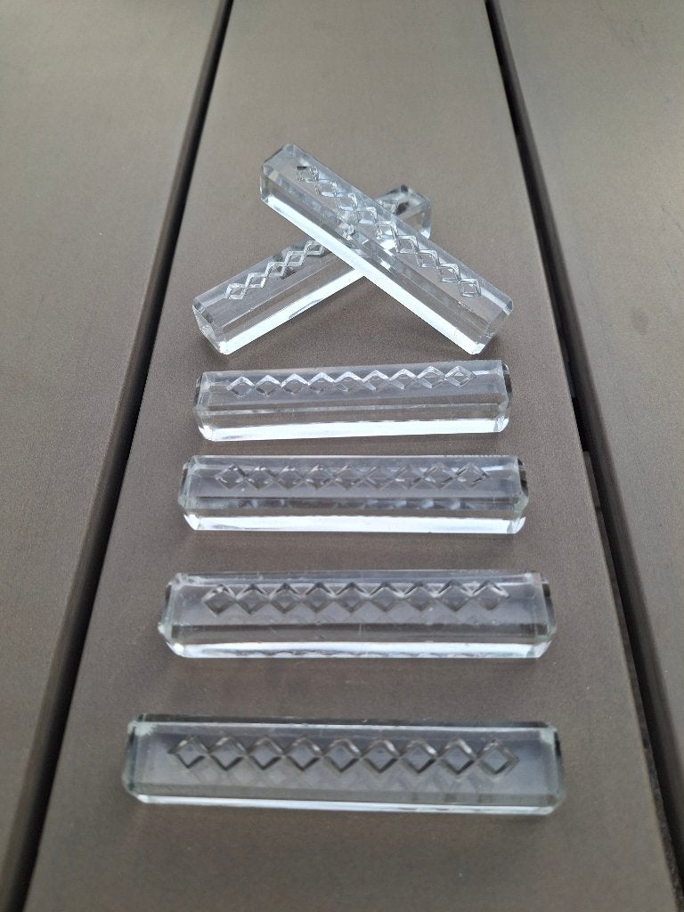 Vintage glazen messenleggers, Antiek en Kunst, Antiek | Glas en Kristal, Ophalen of Verzenden