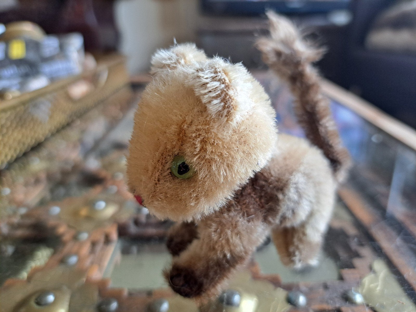 Vintage Steiff knuffels: vis en katje, Gebruikt, Overige karakters, Overige typen, Ophalen of Verzenden