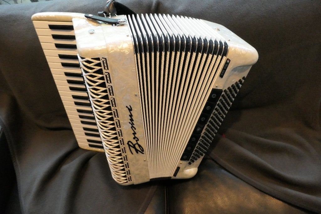Accordeon Borsini SuperStar Professional Line Topzustand!!, Met koffer, Toetsaccordeon, Zo goed als nieuw, 120-bas