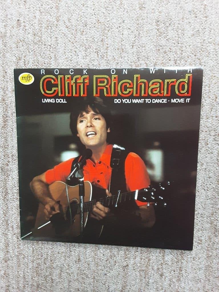 vinyl lp Cliff Richard rock on with, Cd's en Dvd's, LP, Gebruikt, Ophalen of Verzenden, Complilatie