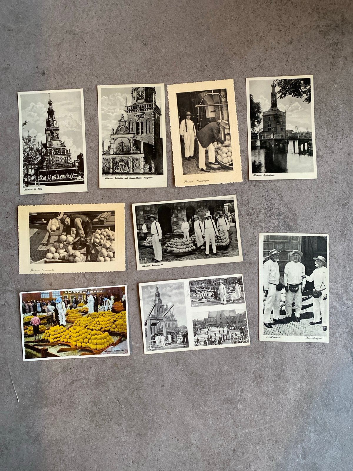 Set van 9 vintage ansichtkaarten - Alkmaar, Verzamelen, Ansichtkaarten | Nederland, Ophalen of Verzenden, Voor 1920, Gelopen, Noord-Holland