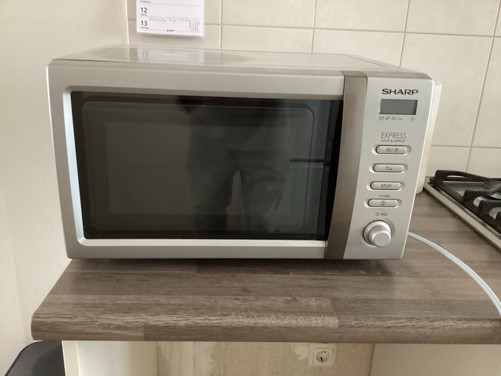 Sharp Magnetron Express Cook & Defrost, Ophalen, Draaiplateau, Magnetron, Zo goed als nieuw