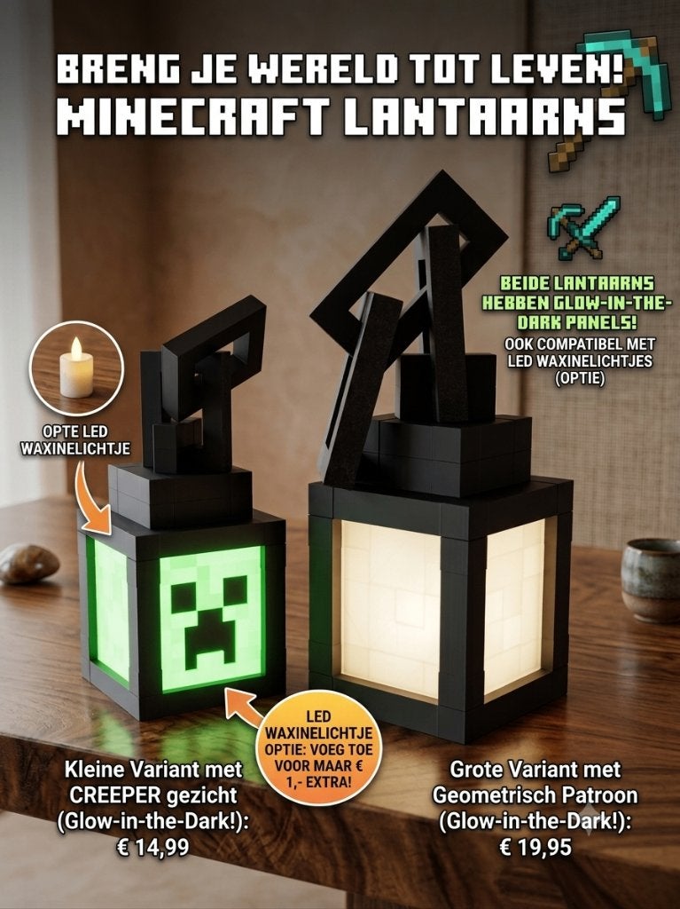 Minecraft lantaarn, Ophalen of Verzenden, Nieuw, Jongen of Meisje