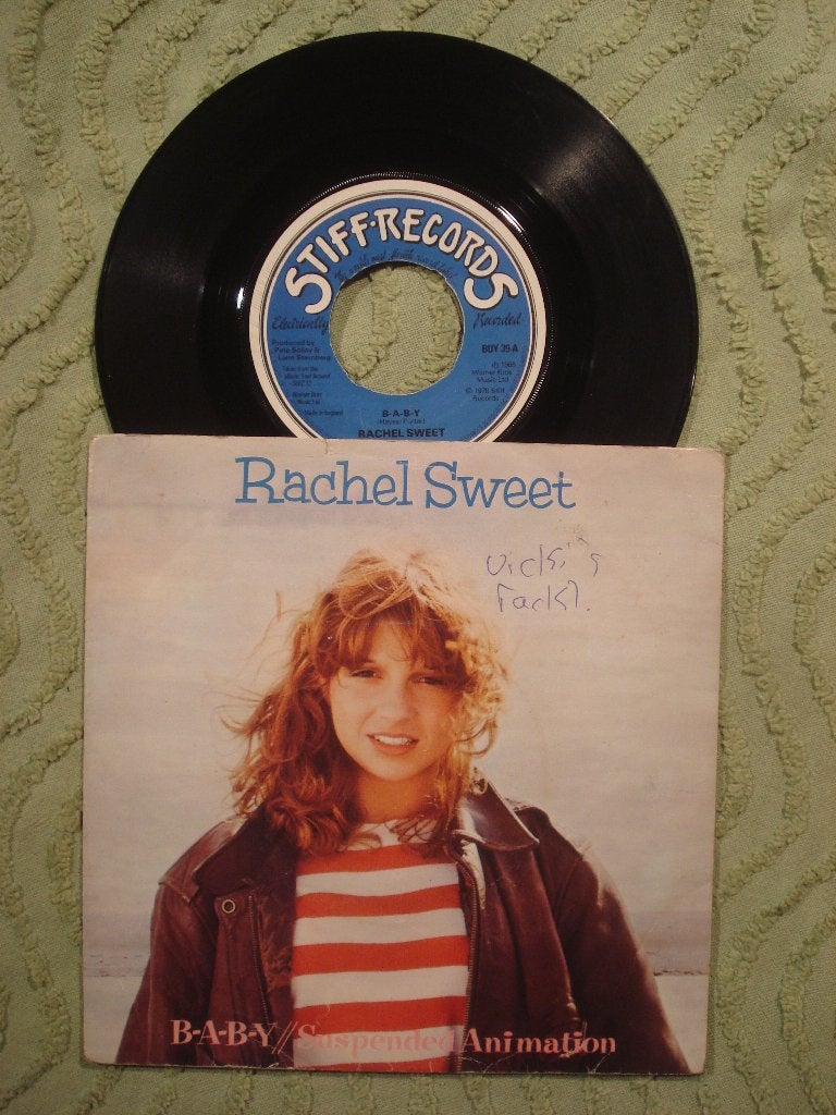 Rachel Sweet 7" Vinyl Single: ‘B-A-B-Y’ (UK) Baby, Ophalen of Verzenden, Gebruikt, 7 inch, Pop
