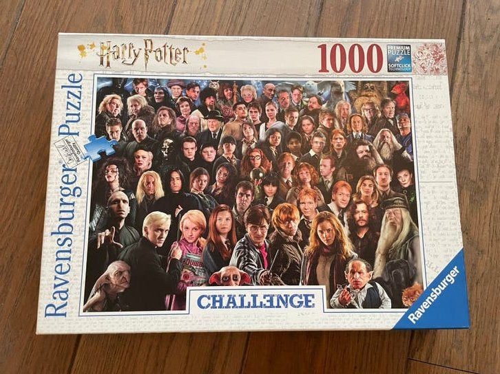 Harry Potter puzzel 1000 stukjes, Ophalen of Verzenden, 500 t/m 1500 stukjes, Zo goed als nieuw, Legpuzzel