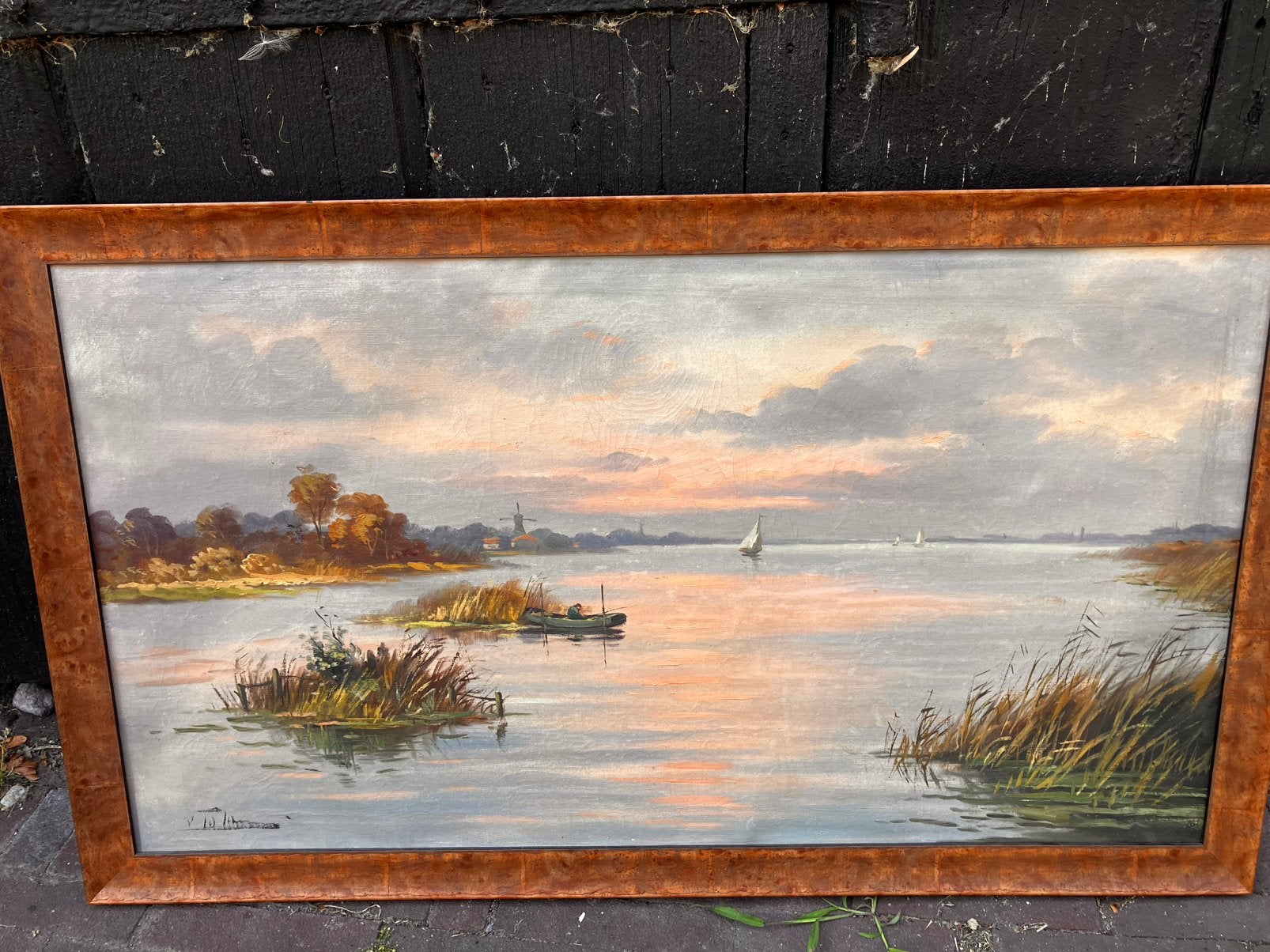 Mooi sfeervol schilderij, Ophalen of Verzenden
