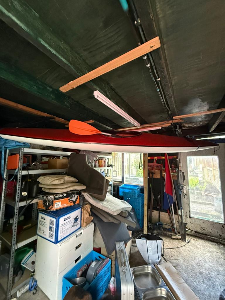 Rode kajak met peddel - Perfect voor wateravonturen, Ophalen, Gebruikt, 1-persoons