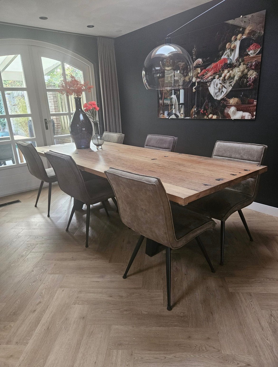 Handgemaakt Wagonhout Tafelblad (zonder onderstel), Huis en Inrichting, Tafels | Eettafels, Gebruikt, 50 tot 100 cm, 200 cm of meer