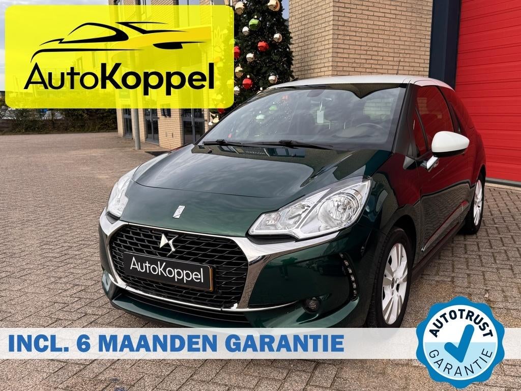 DS 3 1.2 Puretech 110pk S&S 2017 Groen / Wit, Auto's, DS, Voorwielaandrijving, Euro 5, Stof, Zwart