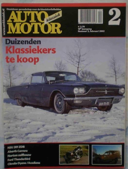 Auto Motor Klassiek nr. 2 - februari 2002 - Peter Schraver, Ophalen of Verzenden, Zo goed als nieuw, Auto's