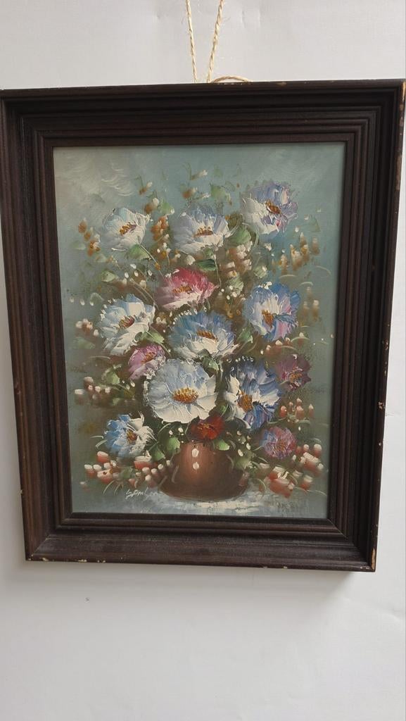 Handgeschilderd Bloemenschilderij | Olieverf op Doek, Ophalen of Verzenden
