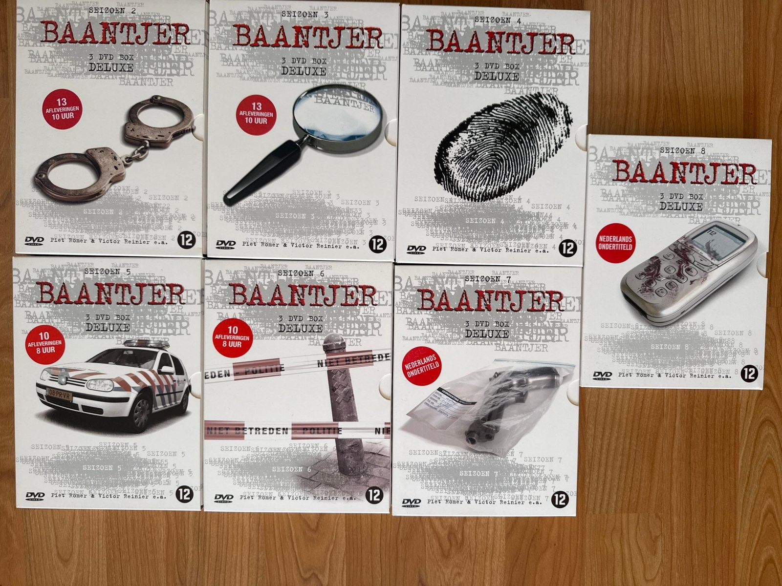 Baantjer DVD Boxen Seizoen 2 t/m 8 - Complete Collectie, Nederlands, Zo goed als nieuw, Inclusief doosje, Ophalen of Verzenden