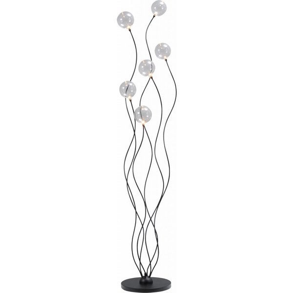 Vloerlamp metaal + glazen bollen design, Huis en Inrichting, Lampen | Vloerlampen, Ophalen, Zo goed als nieuw, Glas, Nvt
