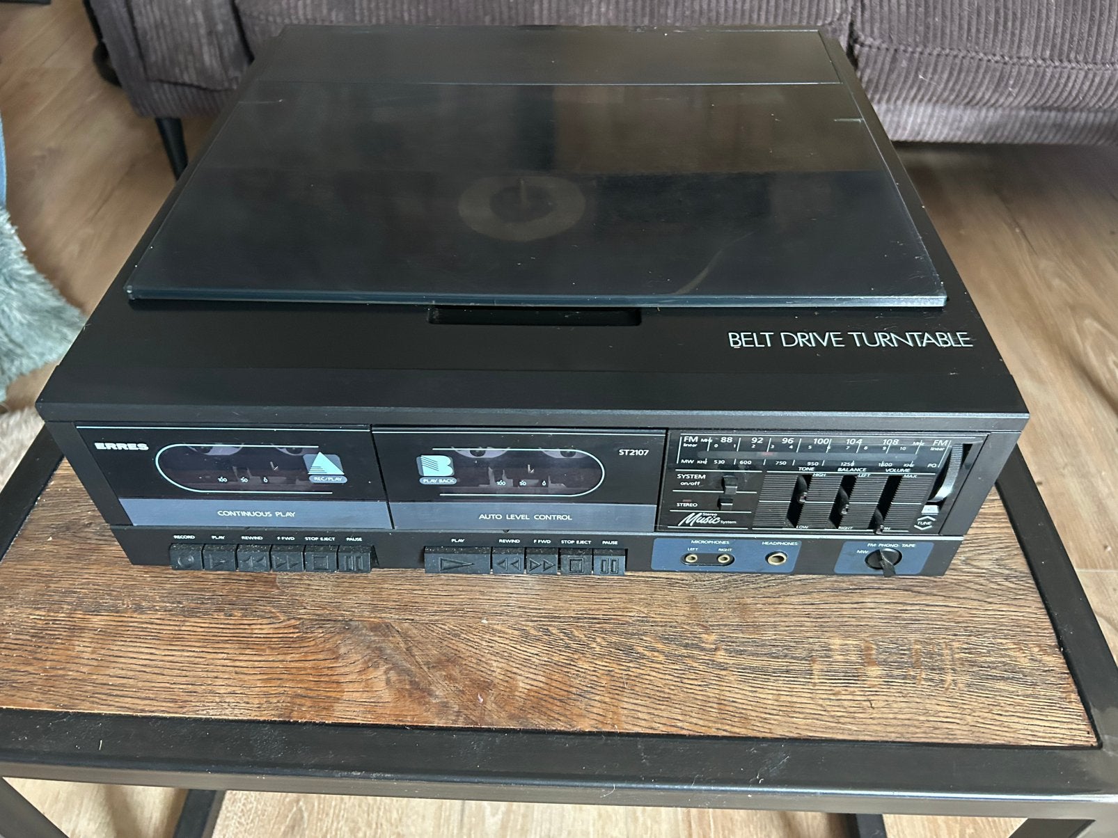 Erres radio met platenspeler en cassette uit de jaren 70, Ophalen of Verzenden