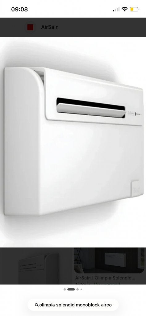 Olimpia Splendid monoblock/ wandairco zonder buitenunit, Witgoed en Apparatuur, Airco's, Ophalen, Minder dan 60 m³, Energieklasse A of zuiniger