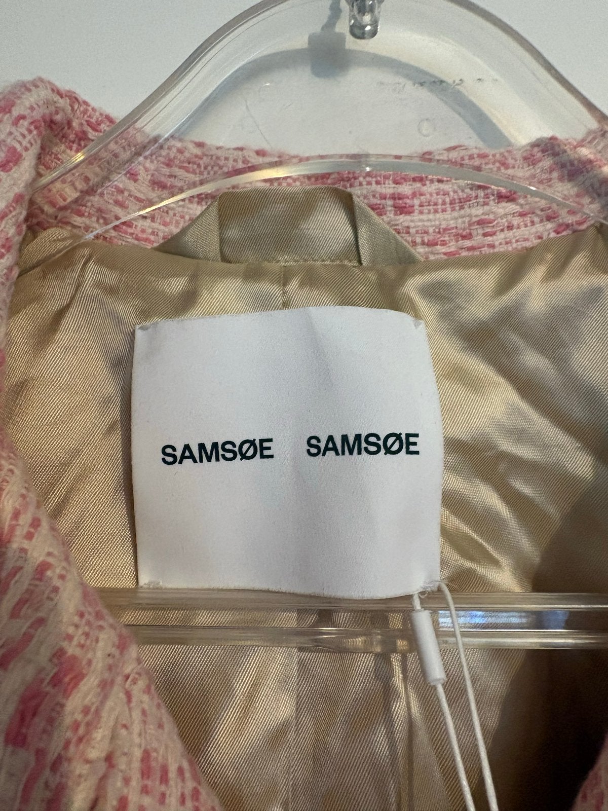 Samsøe Samsøe Tessa Jas Roze Tweed Maat L Nieuw, Ophalen of Verzenden, Nieuw, Maat 42/44 (L), Roze