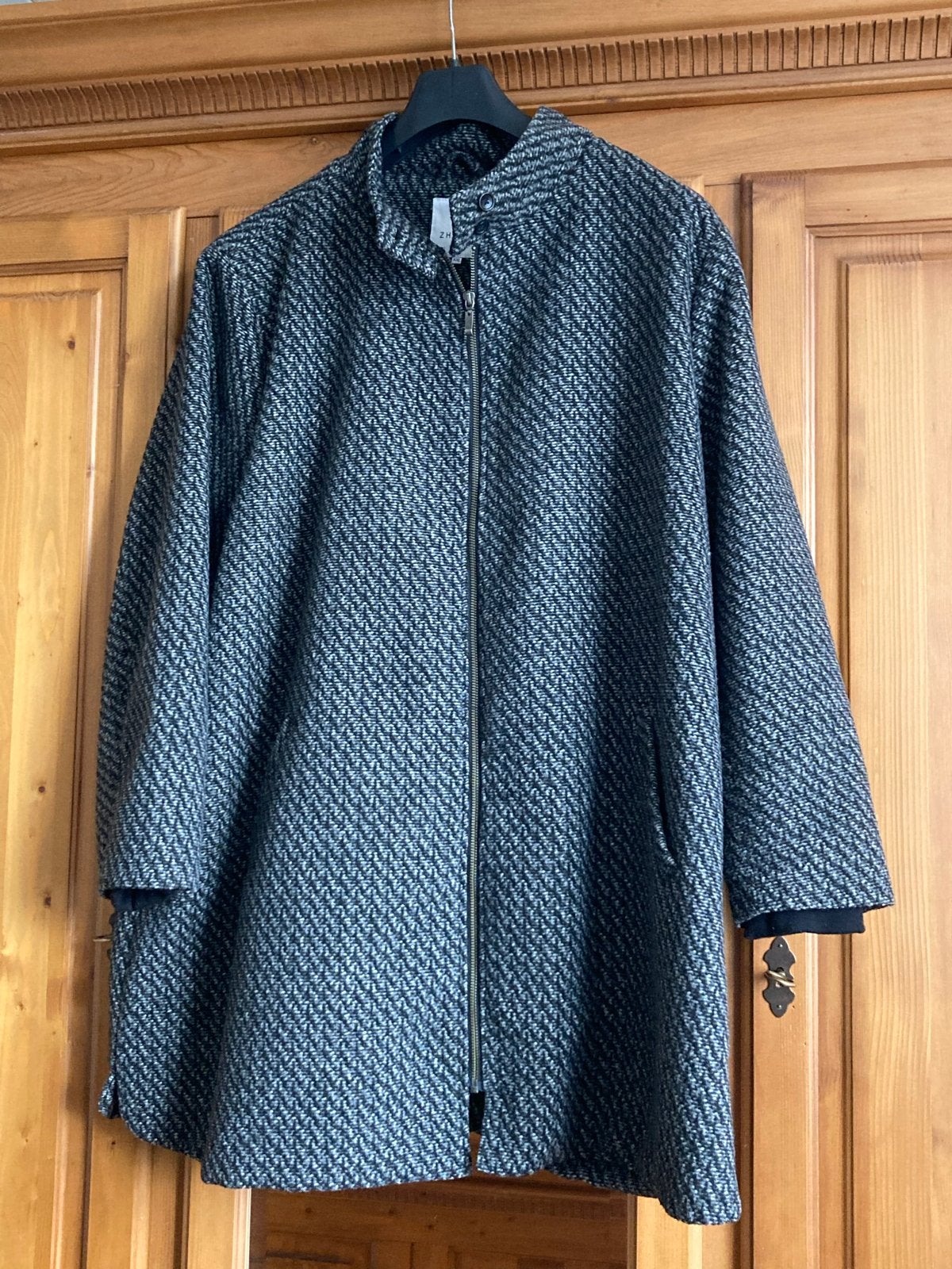 Zhenzi jas, zwart/wit, maat XXL, Ophalen of Verzenden, Zo goed als nieuw, Zwart