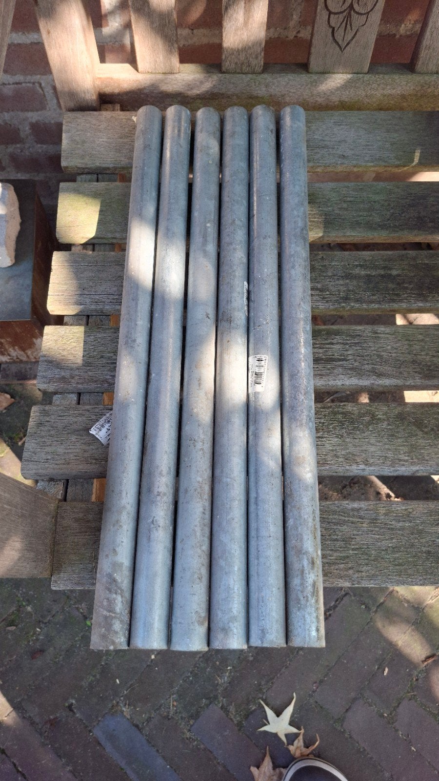 6x 27mm Stalen Buis 500mm lang, steigerbuis, Ophalen, Overige materialen, Nieuw, 20 tot 40 mm