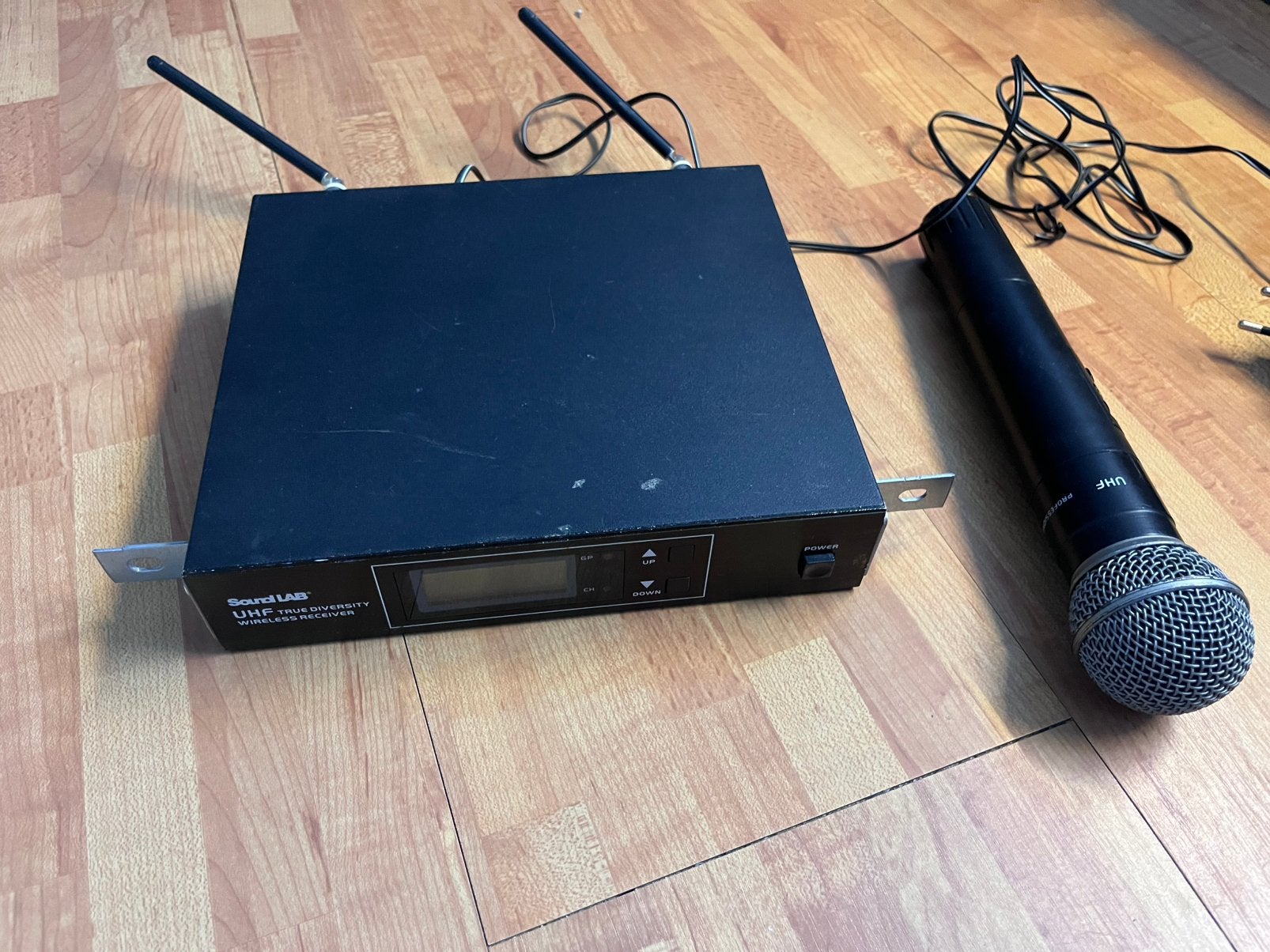 SoundLab draadloze handheld microfoon met ontvanger, Muziek en Instrumenten, Ophalen of Verzenden, Gebruikt, Overige typen, Draadloos