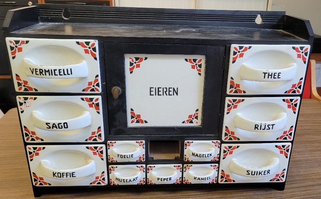 vintage (houten) Keukenrek, Ophalen