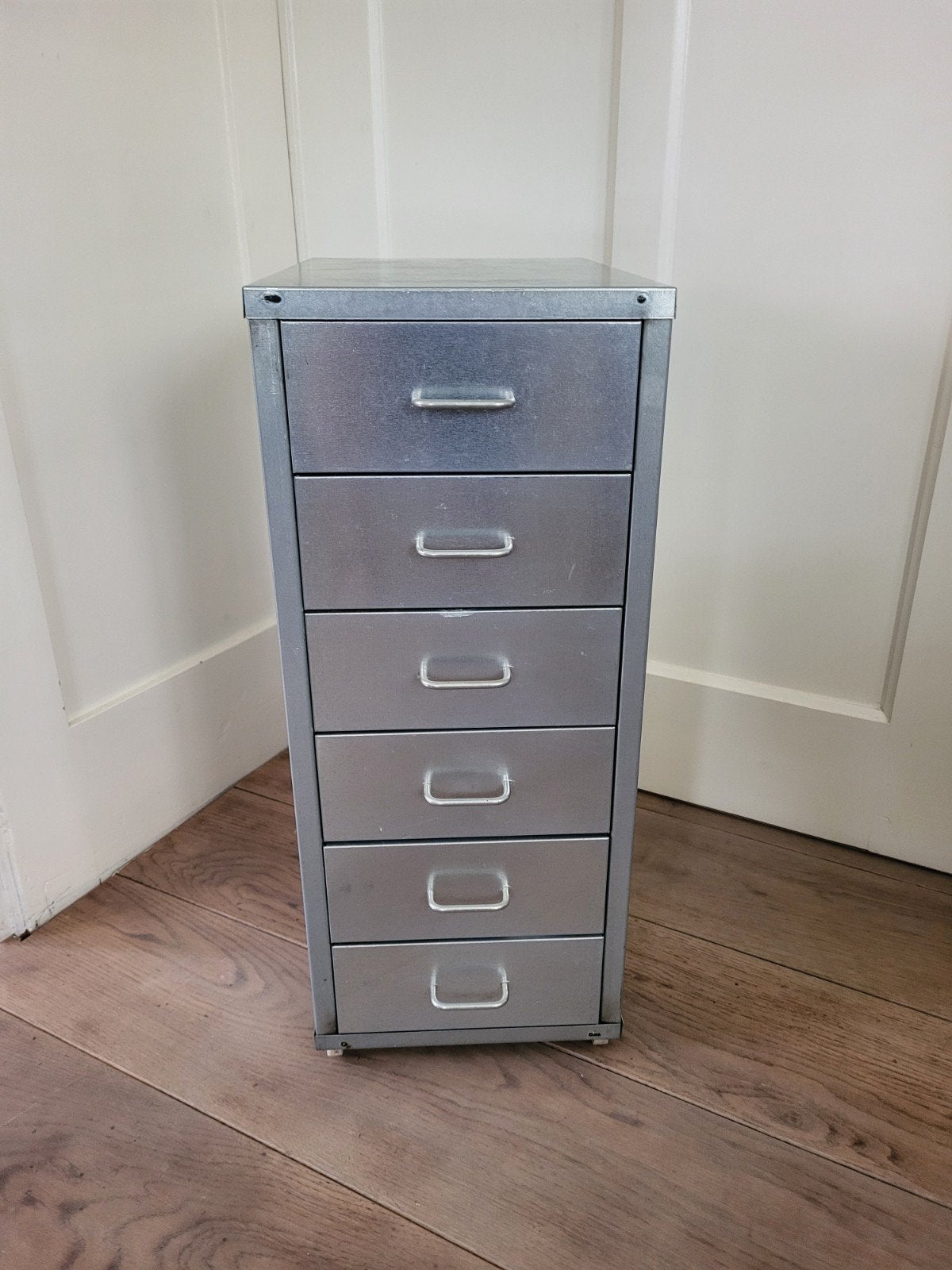 Metalen ladekast met 6 laden - Industrieel design, Huis en Inrichting, Kasten | Ladekasten, Ophalen, Minder dan 50 cm, Gebruikt
