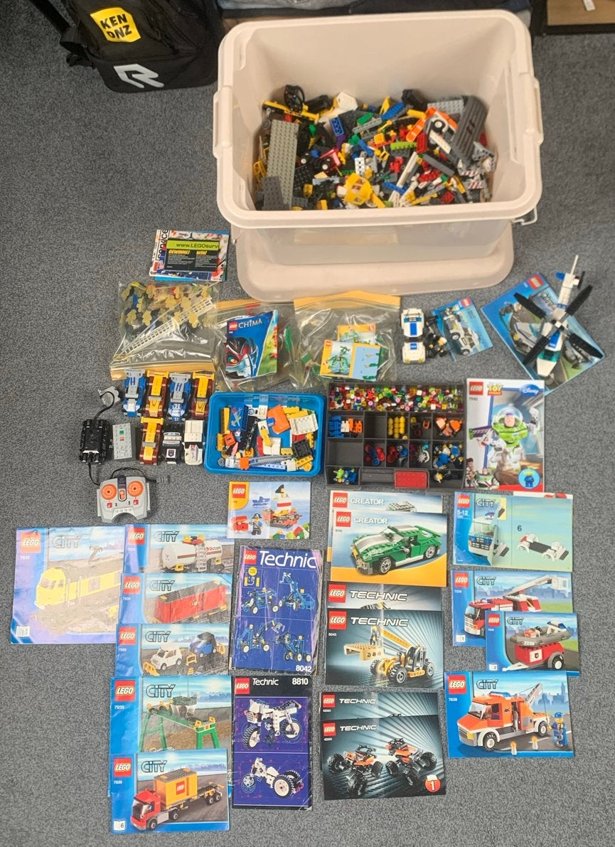 Grote partij LEGO met diverse sets en handleidingen, Kinderen en Baby's, Ophalen, Zo goed als nieuw, Losse stenen, Lego