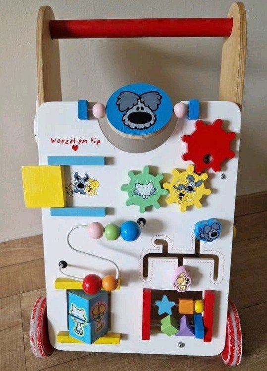 Loopwagen Woezel & Pip van hout, Kinderen en Baby's, Speelgoed | Houten speelgoed, Gebruikt, Ophalen