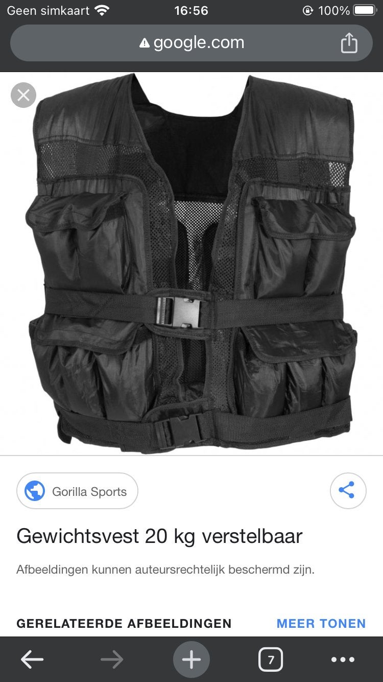 Gewichtsvest 1 tm 20 kilo. Losse zakjes., Ophalen, Zo goed als nieuw, Overige typen