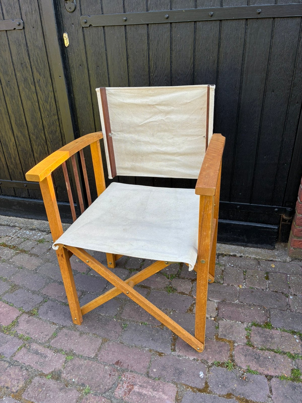 Vintage regisseurstoel, Tuin en Terras, Tuinstoelen, Ophalen, Gebruikt, Hout