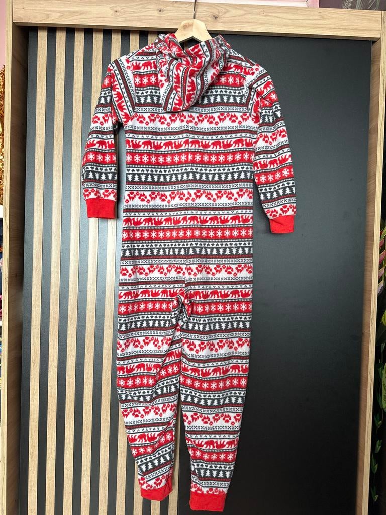 Kerst onesie met Noorse print - Maat 134/140, Ophalen of Verzenden, Zo goed als nieuw, Jongen of Meisje, Nacht- of Onderkleding
